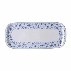 Arzberg Kuchenplatte 35x15 Cm Form 1382 Blaublüten