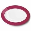 Dibbern Platte Oval 36 Cm Solid Color Himbeere