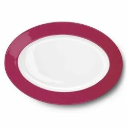 Dibbern Platte Oval 36 Cm Solid Color Himbeere