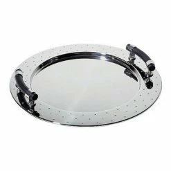 Alessi Tablett 48 Cm Mit Griffen Schwarz